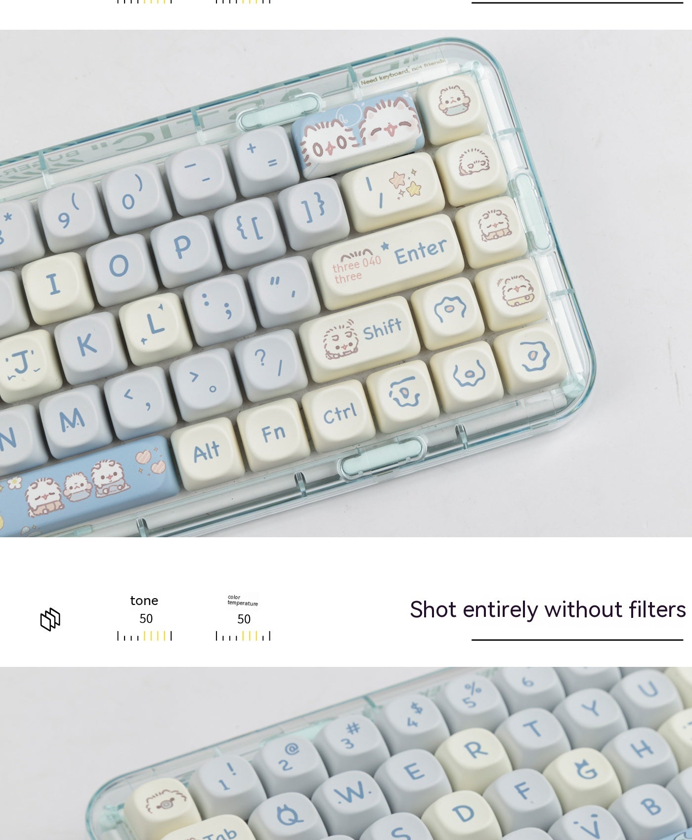 Suitable For Small Cat MOA Height Keycap Cute Meow Block Sublimation