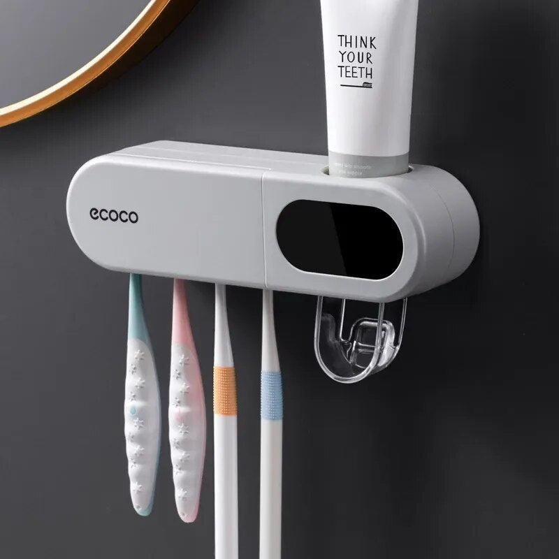 UV Toothbrush Holder Sterilizer Toothpaste Squeezer Dispenser
