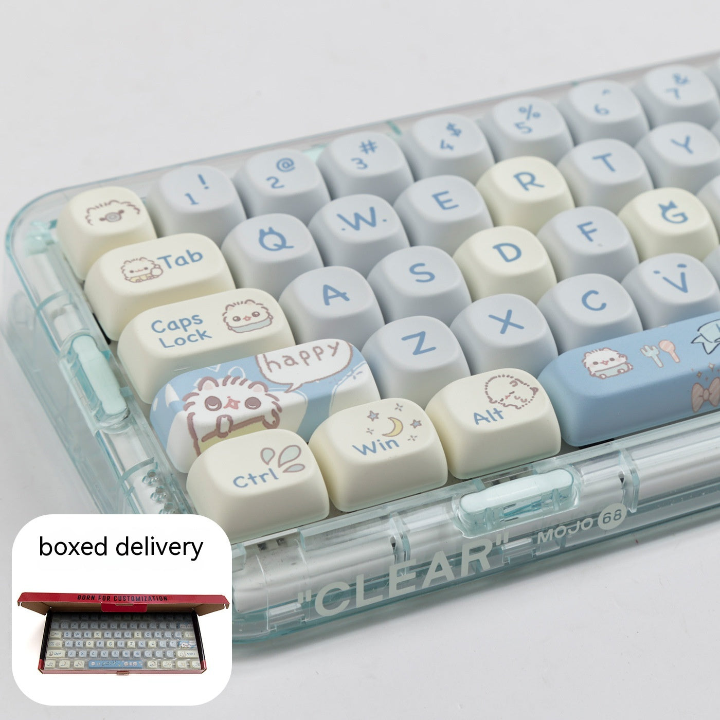 Suitable For Small Cat MOA Height Keycap Cute Meow Block Sublimation