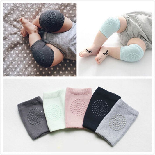 Summer Baby Knee Pads Pure Cotton Baby Terry Non-slip Crawling Knee Pads Love Dot Socks