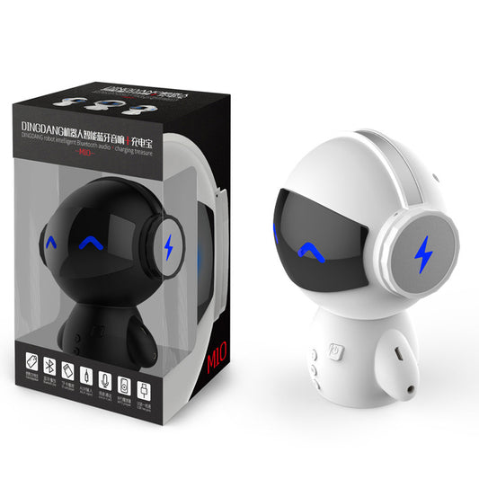 Robot Smart Bluetooth Audio Charging Treasure Mobile Power Mobile Phone Mini Creative Personality Card Small Speaker