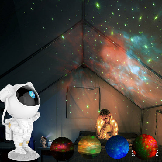 Beautiful Starry Sky Projector Lamp Romantic Dream Astronaut Projector Vibrato Starry Sky Creative Night Light