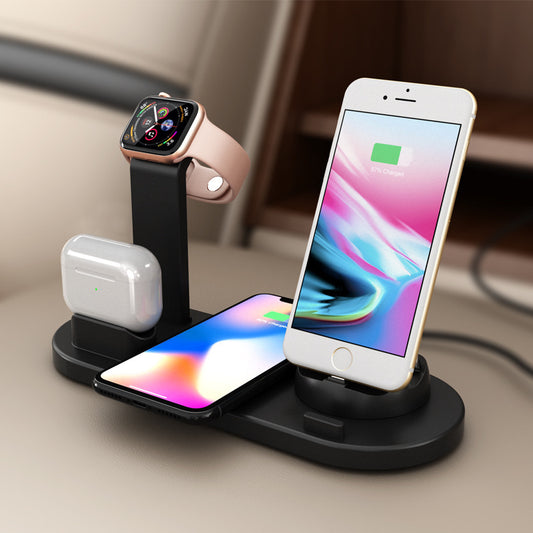 Multifunctional Four-in-one Mobile Phone Wireless Charging Base Suitable For Wireless Charging Of Apple Mobile Phones Airpods Iwatch