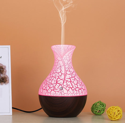 Mini Colorful Crack Small Vase Wood Grain Humidifier